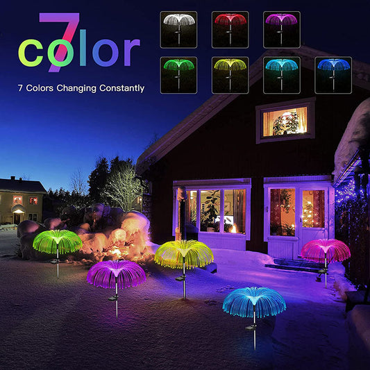 Zevenkleurige Tuinlamp – Decoratieve LED Buitenverlichting