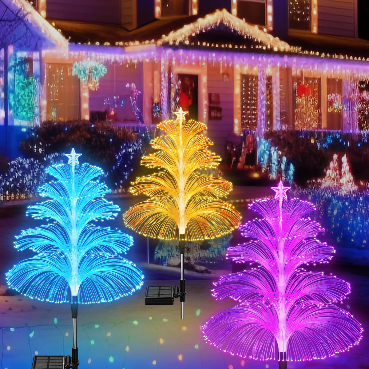 Maren Solar Kerstboomverlichting – 7-Kleurige LED Tuinverlichting