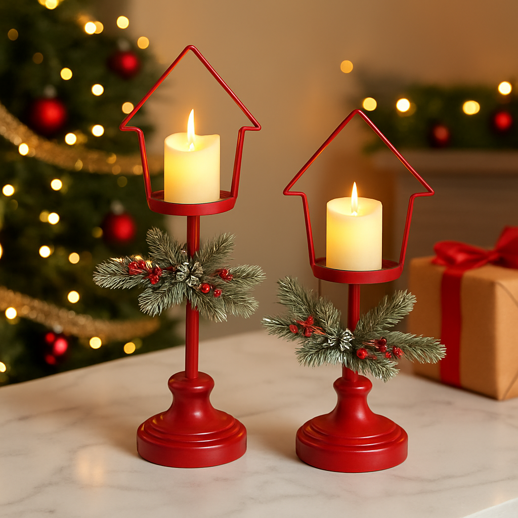 LichtKlassiek Kaarsenhouder Set van 2 – Decoratieve Lantaarnhouders