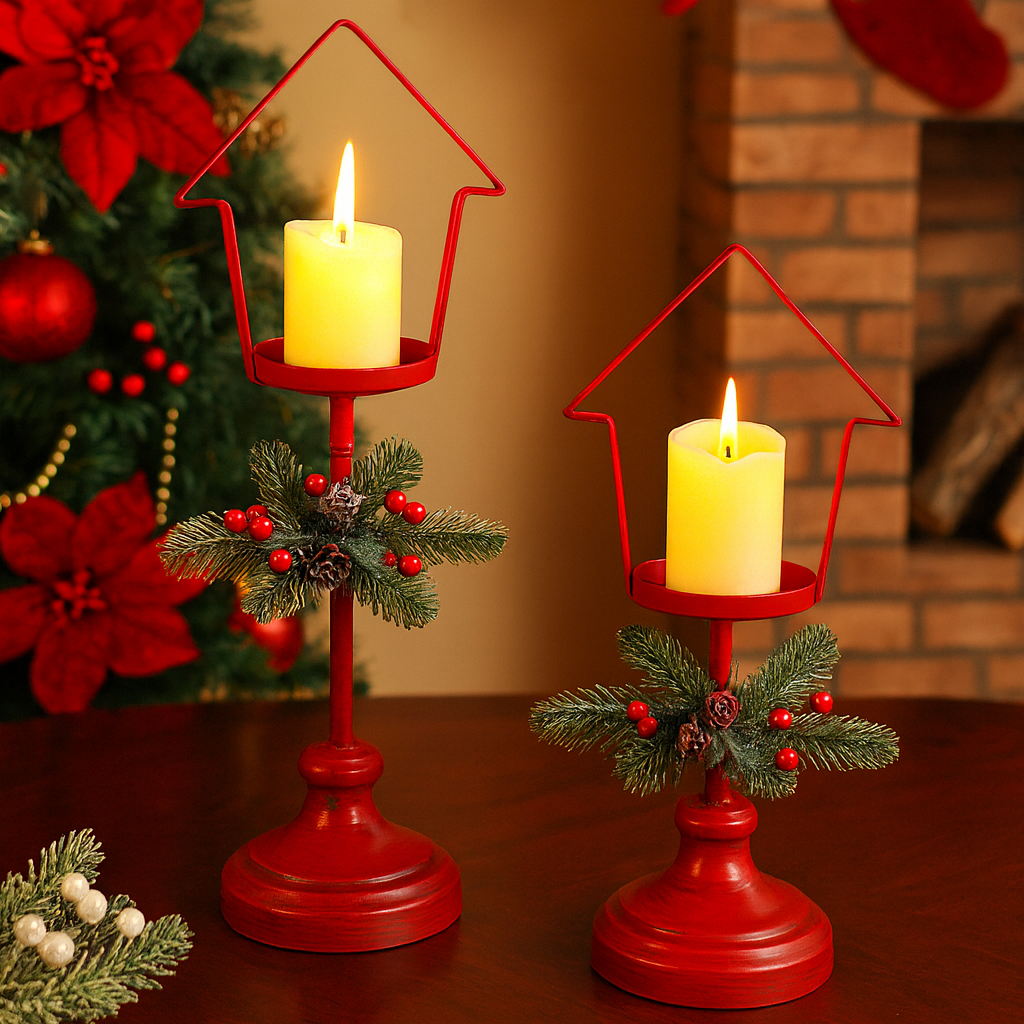 LichtKlassiek Kaarsenhouder Set van 2 – Decoratieve Lantaarnhouders