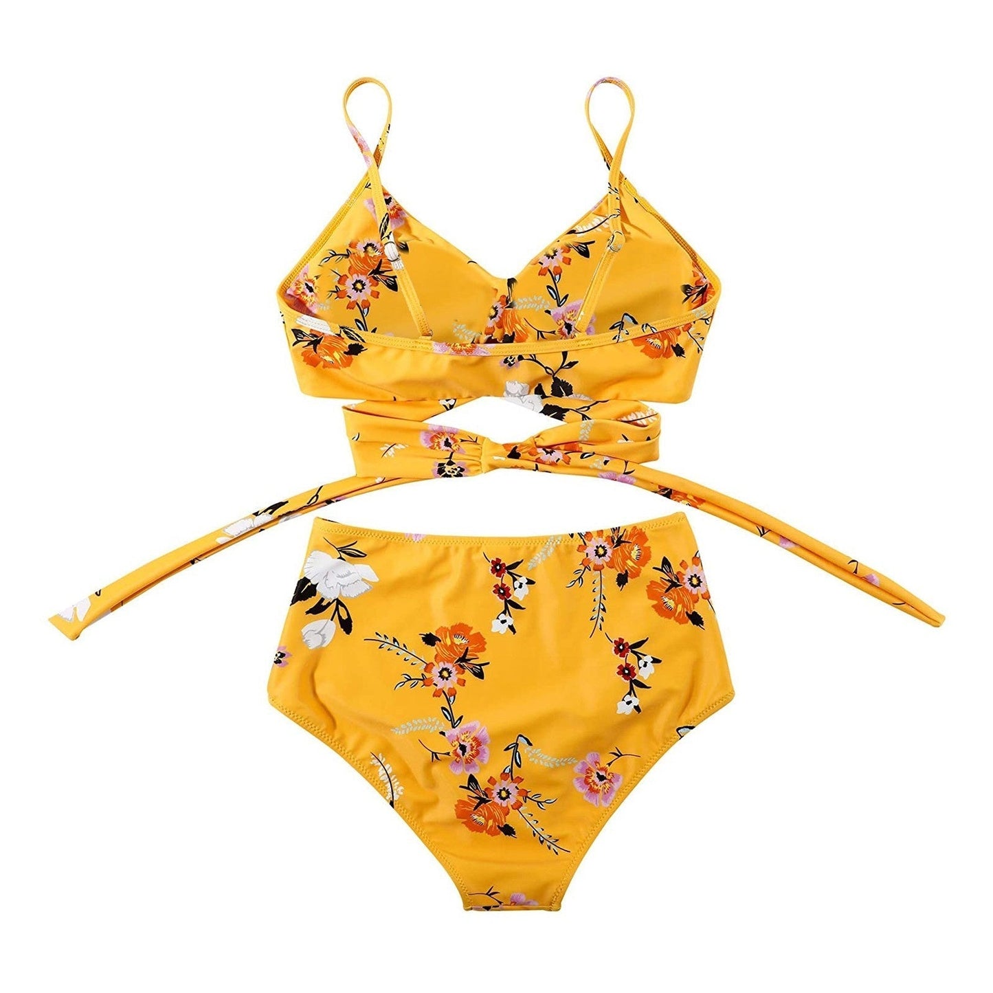 Sienna Dames Bikini Set met Hoge Taille en Bloemenprint