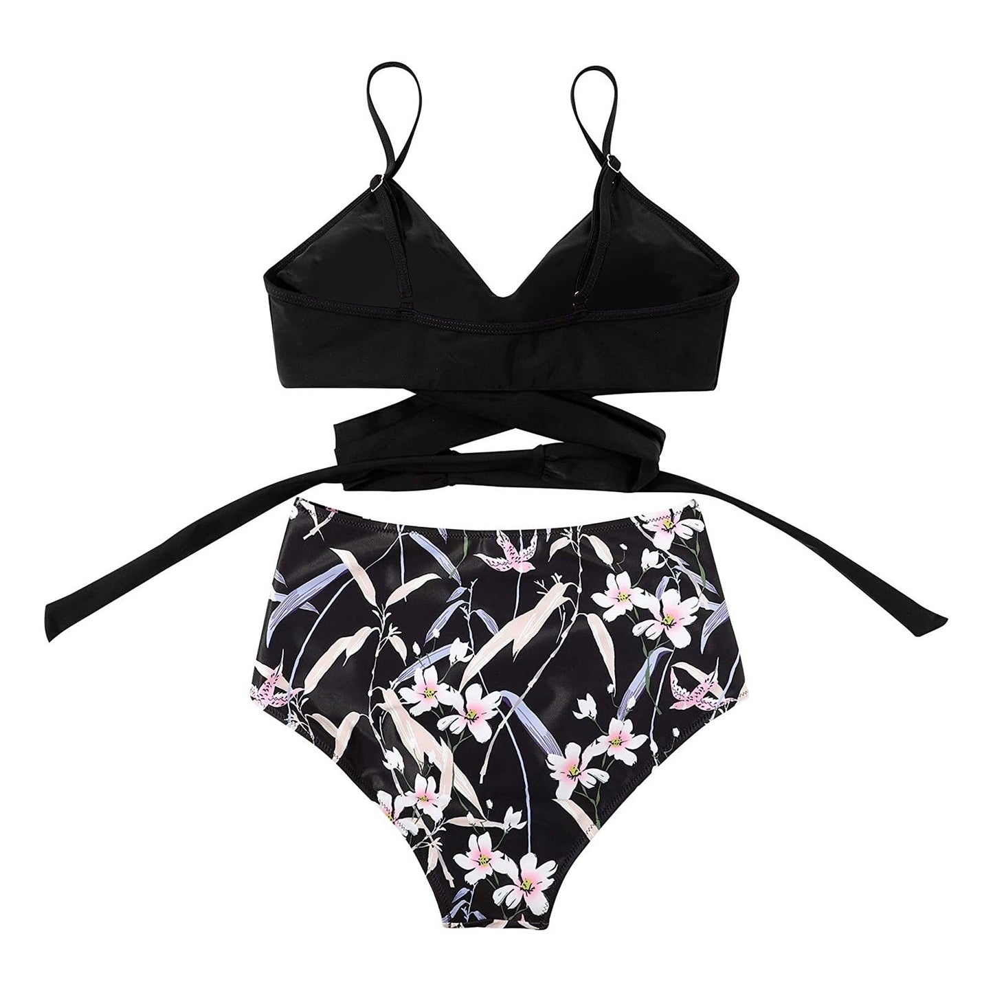 Sienna Dames Bikini Set met Hoge Taille en Bloemenprint
