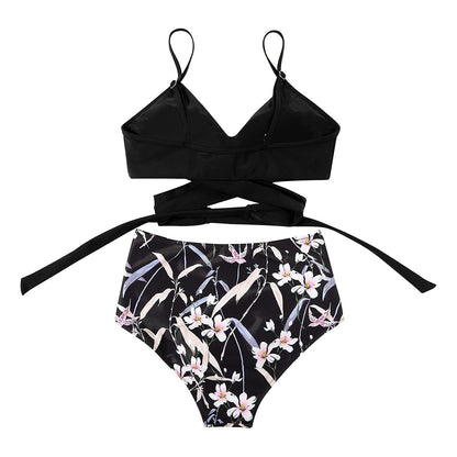 Sienna Dames Bikini Set met Hoge Taille en Bloemenprint