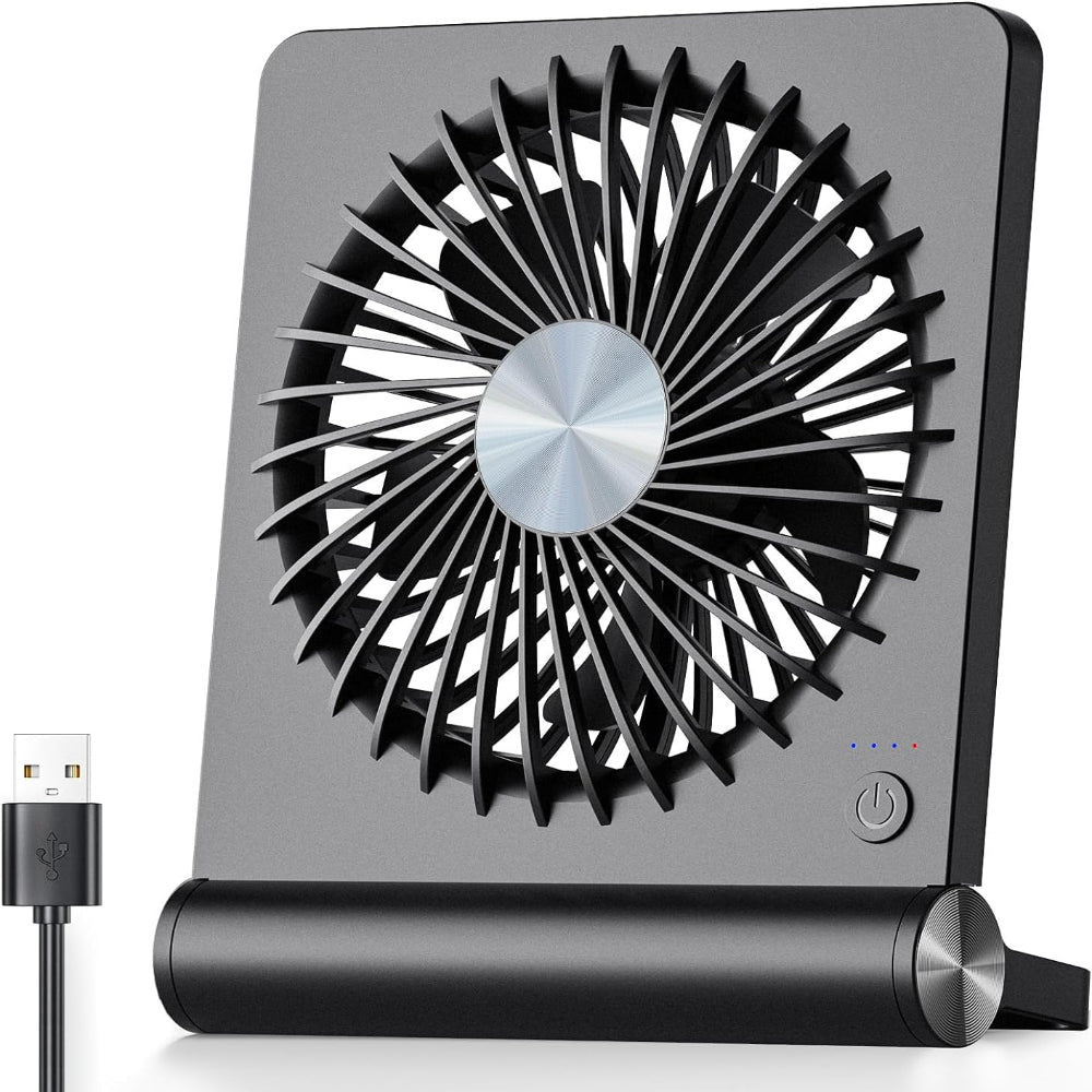 Stille Breeze USB Tafelventilator – Compacte Ventilator met 3 Snelheden