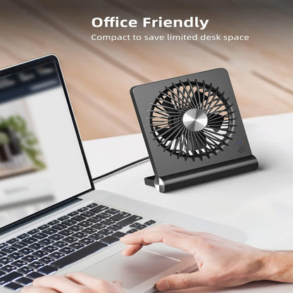 Stille Breeze USB Tafelventilator – Compacte Ventilator met 3 Snelheden