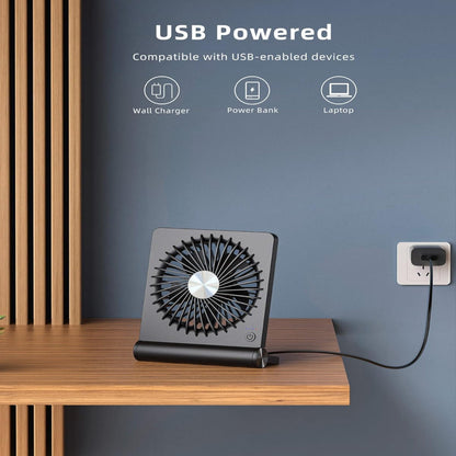 Stille Breeze USB Tafelventilator – Compacte Ventilator met 3 Snelheden