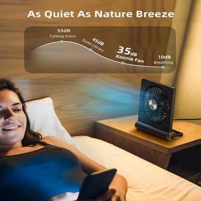 Stille Breeze USB Tafelventilator – Compacte Ventilator met 3 Snelheden