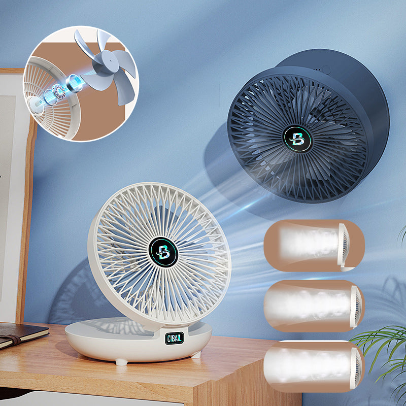 FluistraBries Mini Ventilator Oplaadbaar met 5-Blads Koeling