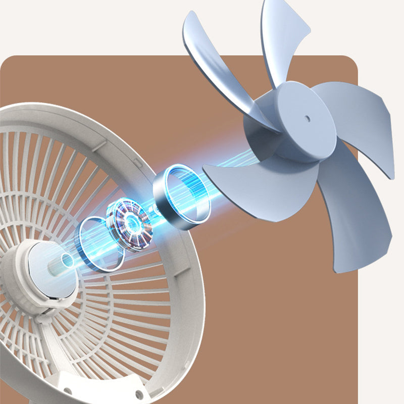 FluistraBries Mini Ventilator Oplaadbaar met 5-Blads Koeling