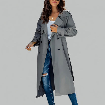 Elvara Dames Trenchcoat Lichtgewicht Elegant Tussenjas