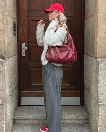 Bordeaux Leren Handtas – Elegante Dames Tas voor Elke Dag