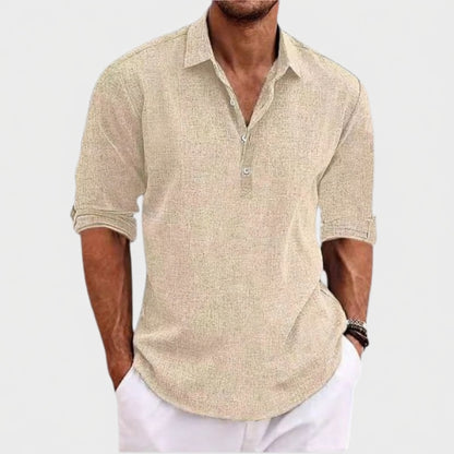 Luchtige Linnen Comfort Polo – Klassieke Heren Polo Zomerkleding