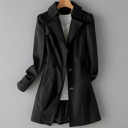 Valenna dames trenchcoat licht getailleerd met dubbele knopen