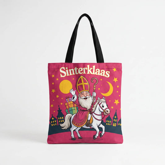 Sinterklaasvreugde – Dames Tote Bag met Feestelijke Print 35 x 40 cm