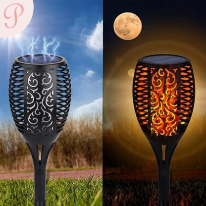 VlamLicht | Solar Tuinfakkels met Warm LED Licht