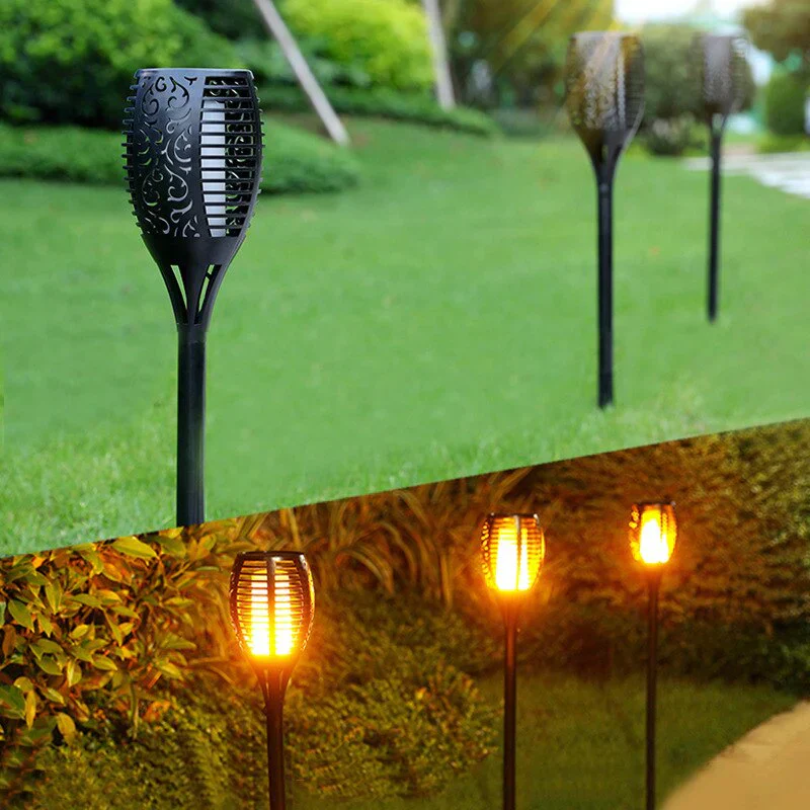 VlamLicht | Solar Tuinfakkels met Warm LED Licht