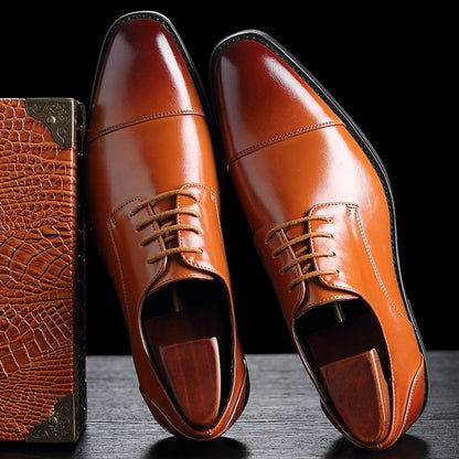 Luxe Vareno Leren Herenschoenen Klassieke Oxford Stijl