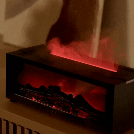 Aroma Diffuser met Vlam Effect – 4-in-1 met Timer en 7 Kleuren