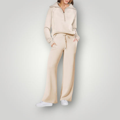 ZachtLuxe Dames Loungewear Set Comfortabele Tweedelige Vrijetijdsset