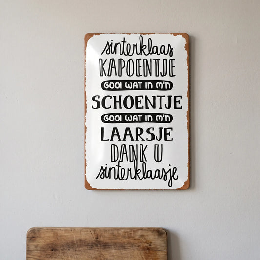 Sinterklaasnostalgie – Vintage Sinterklaasbord 20 x 30 cm