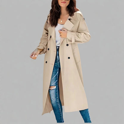 Elvara Dames Trenchcoat Lichtgewicht Elegant Tussenjas