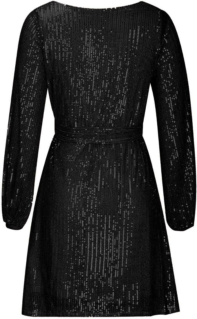 Dames Paljettjurk Asymmetrisch Mini met Off-Shoulder Hals