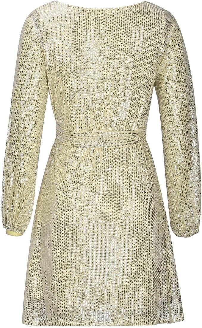 Dames Paljettjurk Asymmetrisch Mini met Off-Shoulder Hals