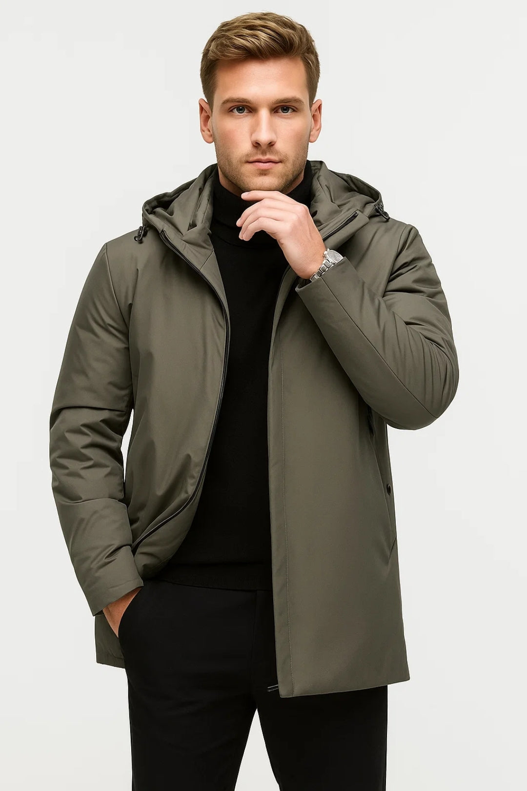 WindDicht Herenjas met Capuchon – Waterafstotend & Modern