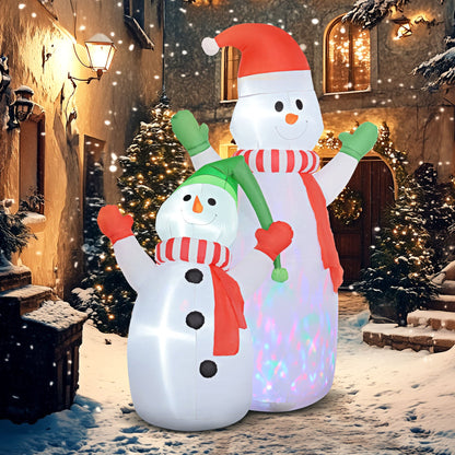 SnowGlow Opblaasbare Sneeuwman met Kind en LED Kerstverlichting 240 cm