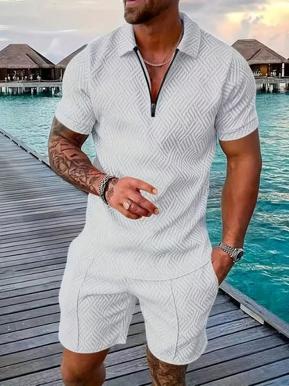 ZomerLuxe Polo Short Set Heren – Luchtige 2-delige Zomeroutfit