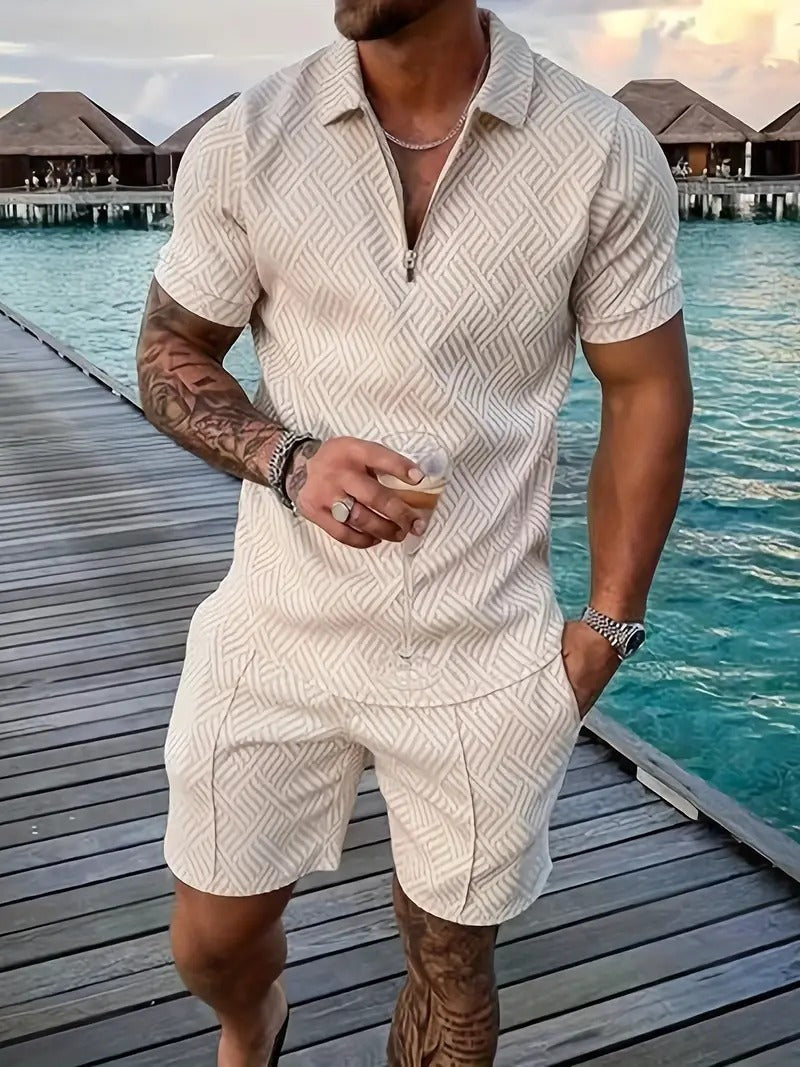 ZomerLuxe Polo Short Set Heren – Luchtige 2-delige Zomeroutfit