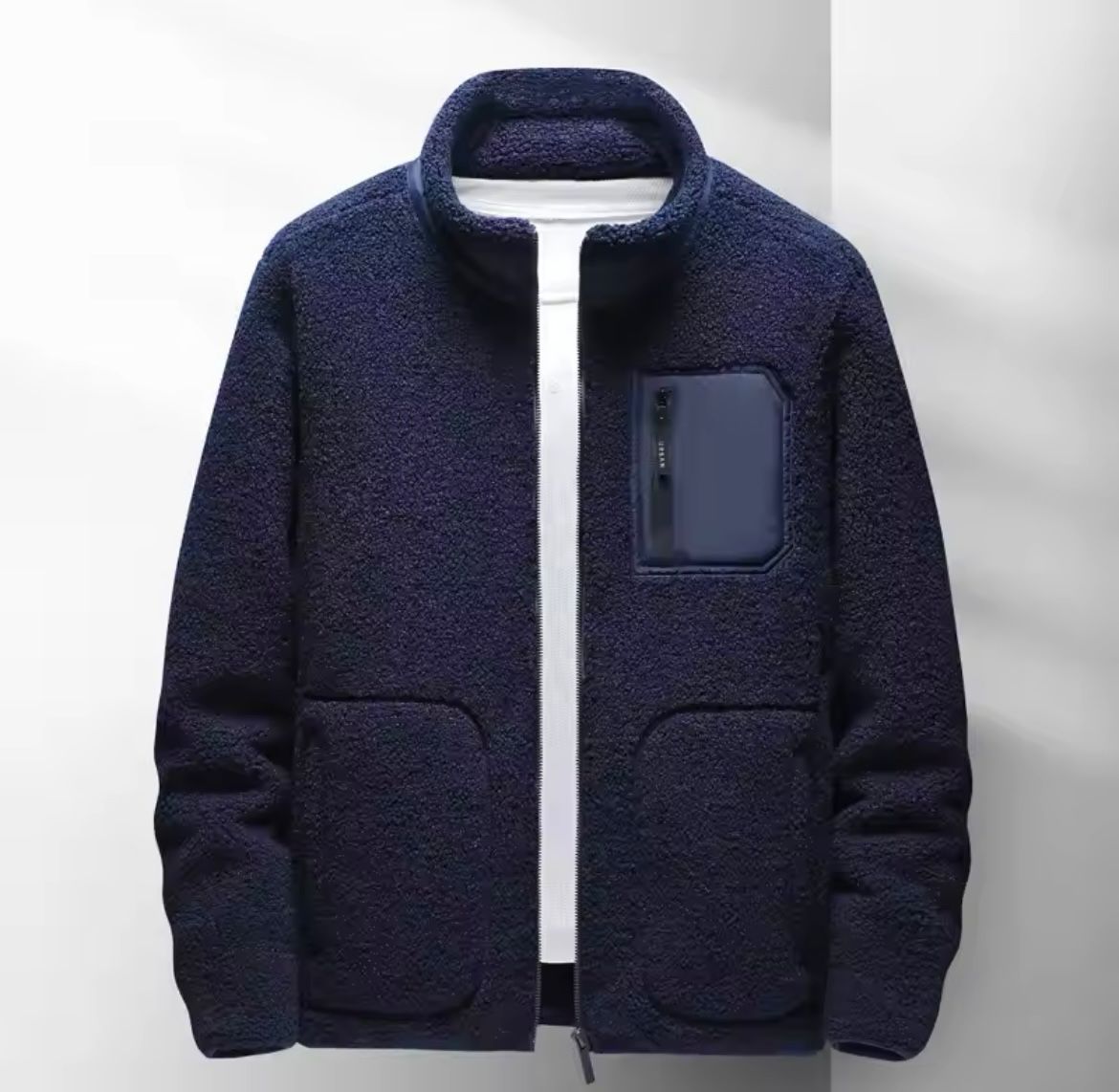 Norvian Heren Fleecejas – Warme Teddy Jas voor Herfst