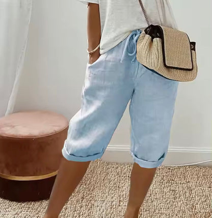 LuchtFlex Dames Short met Stretchstof en Praktische Zakken