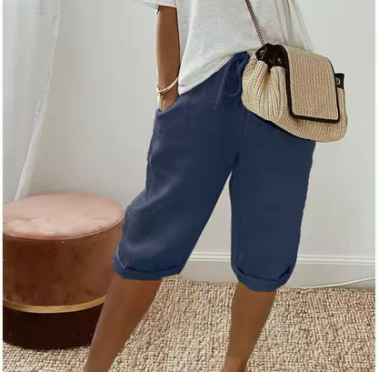 LuchtFlex Dames Short met Stretchstof en Praktische Zakken
