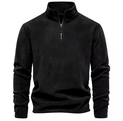 Norvian Fleece Trui met Opstaande Kraag voor Heren