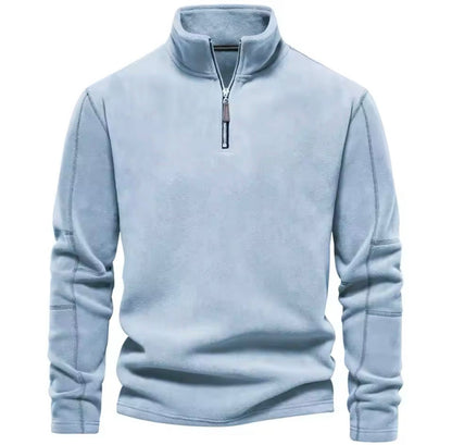 Norvian Fleece Trui met Opstaande Kraag voor Heren