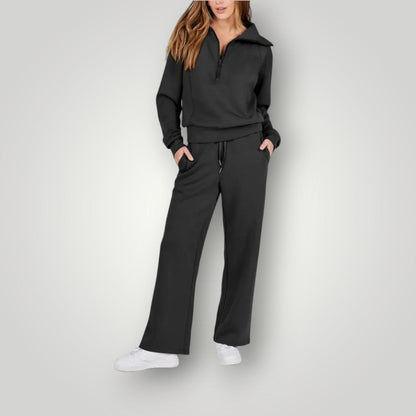 ZachtLuxe Dames Loungewear Set Comfortabele Tweedelige Vrijetijdsset