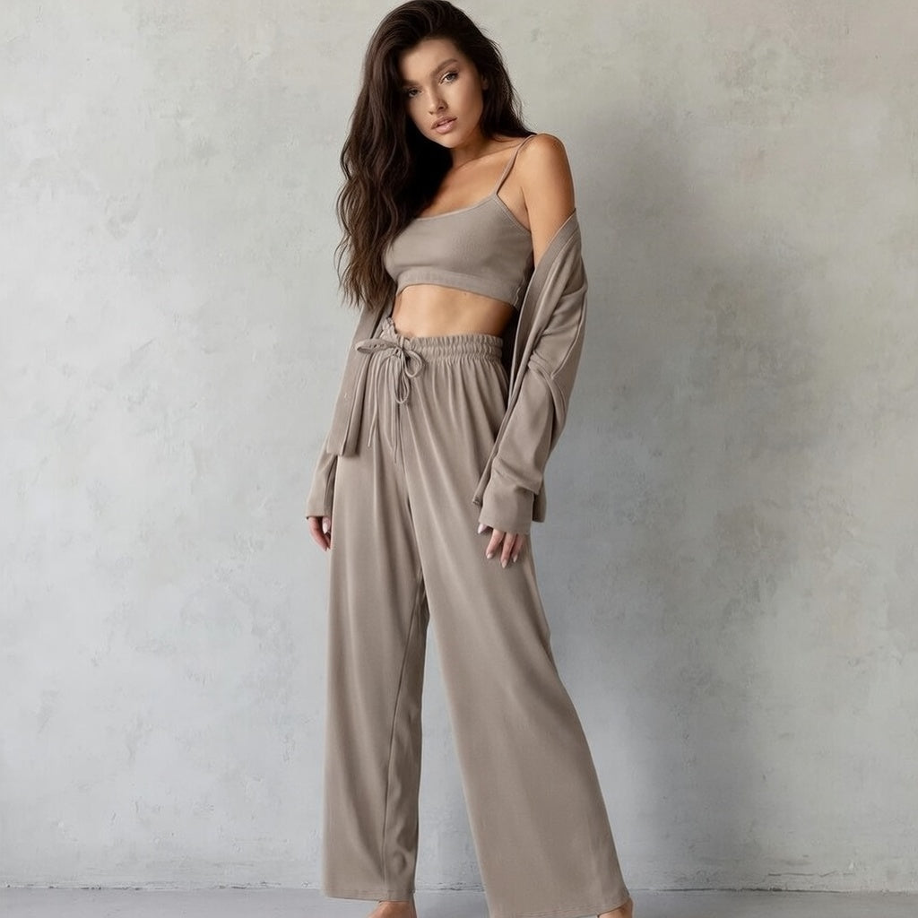 Driedelige Lounge Set Dames Comfortabel Zacht Casual