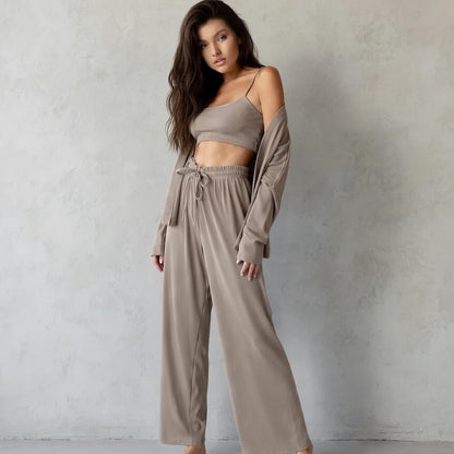 Driedelige Lounge Set Dames Comfortabel Zacht Casual
