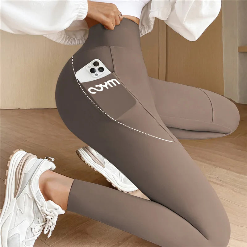 Nora | High-Waist Sportlegging met Zijzakken en Shaping