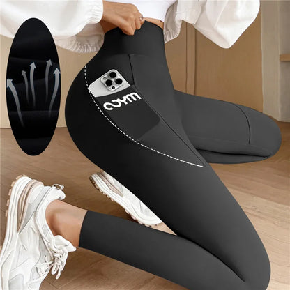 Nora | High-Waist Sportlegging met Zijzakken en Shaping