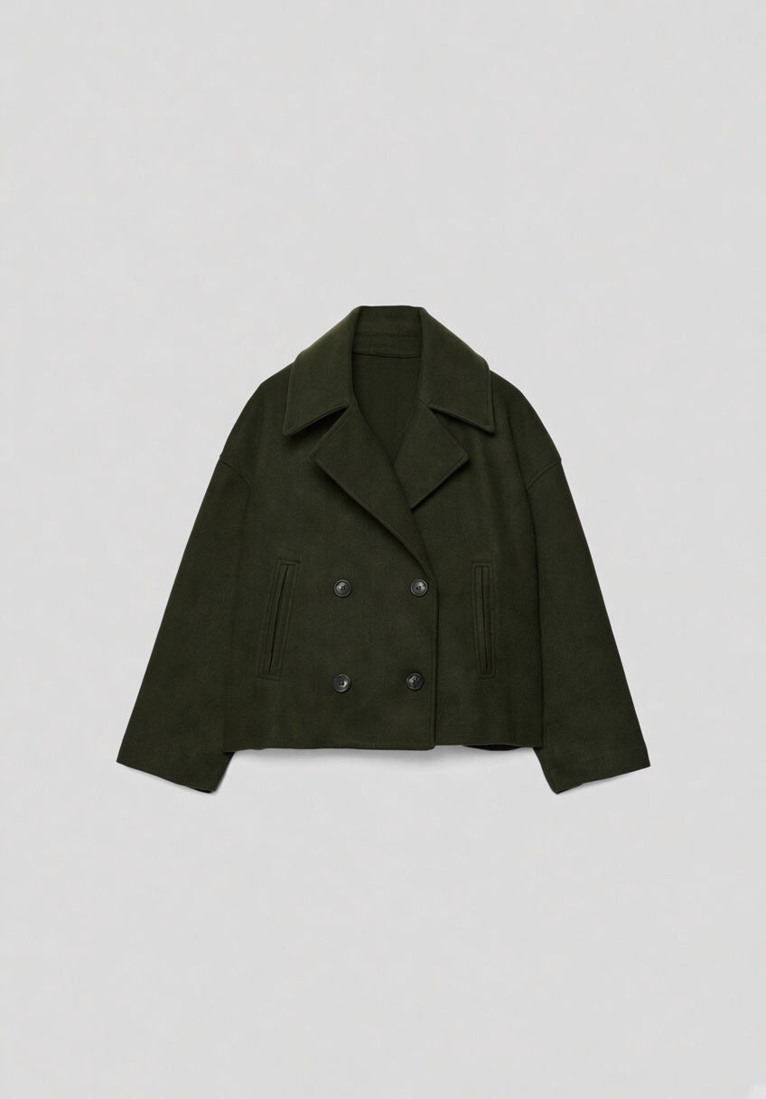 Valmira Korte Double-Breasted Jas voor Dames