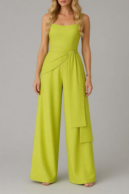 Veloura dames jumpsuit wijde pijpen mouwloos elegant zomer