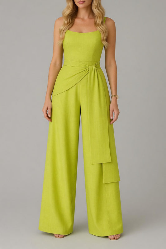 Veloura dames jumpsuit wijde pijpen mouwloos elegant zomer