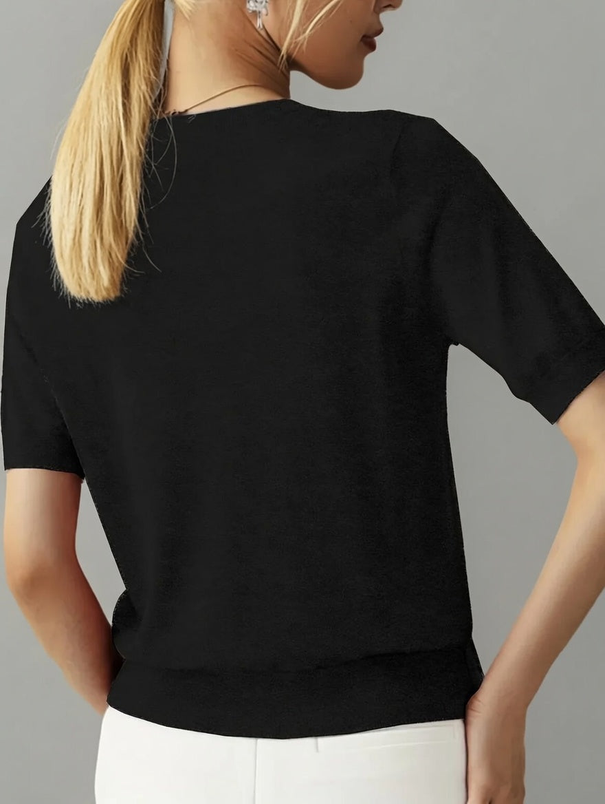 Norelle lichte dames top korte mouwen casual ademend shirt