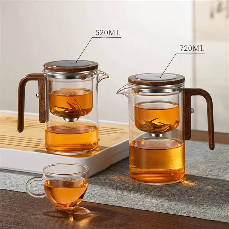 TheeMoment Glazen Theepot met Ingebouwde Theefilter – Losse Thee