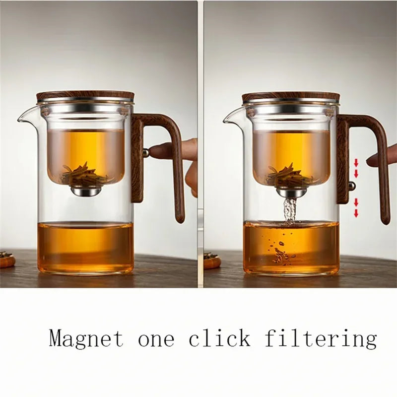 TheeMoment Glazen Theepot met Ingebouwde Theefilter – Losse Thee