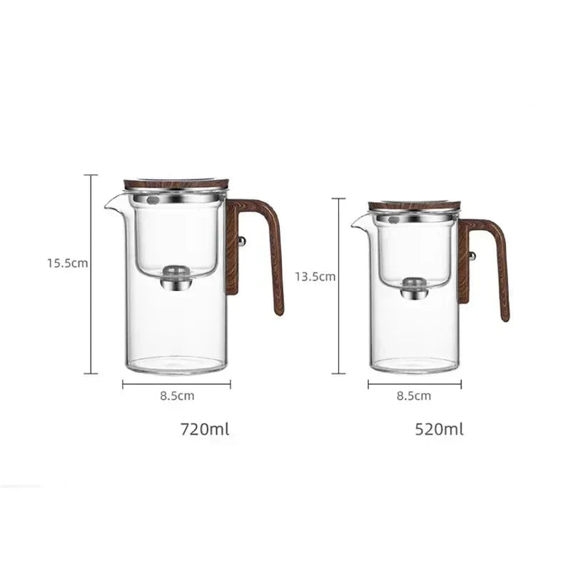 TheeMoment Glazen Theepot met Ingebouwde Theefilter – Losse Thee