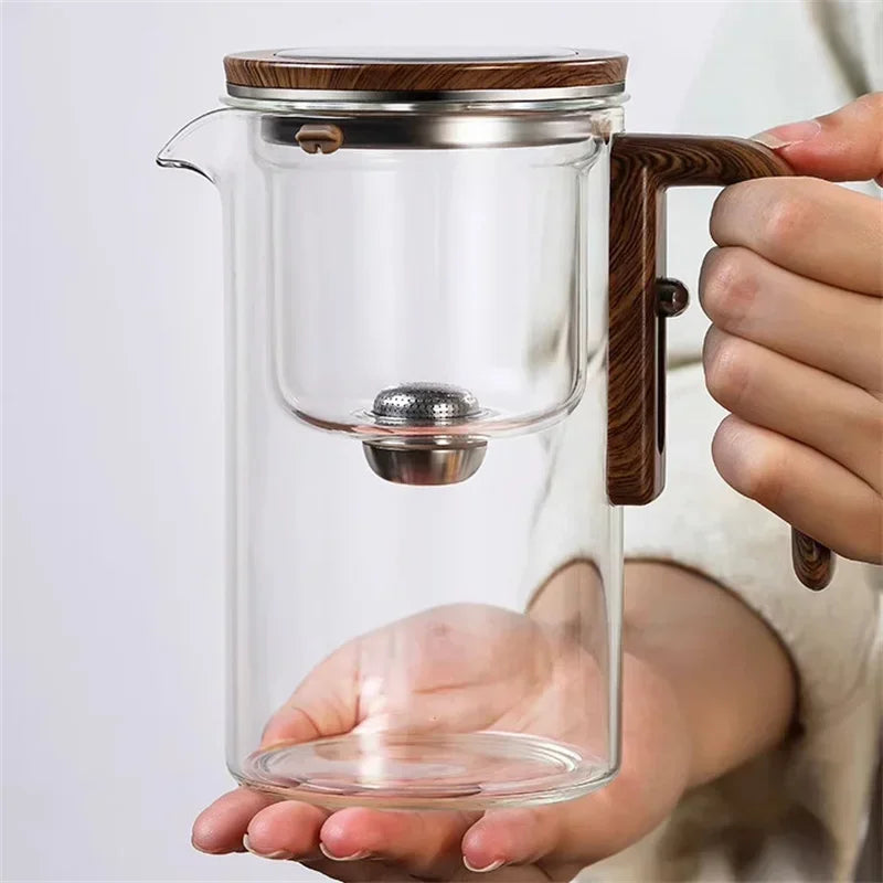 TheeMoment Glazen Theepot met Ingebouwde Theefilter – Losse Thee