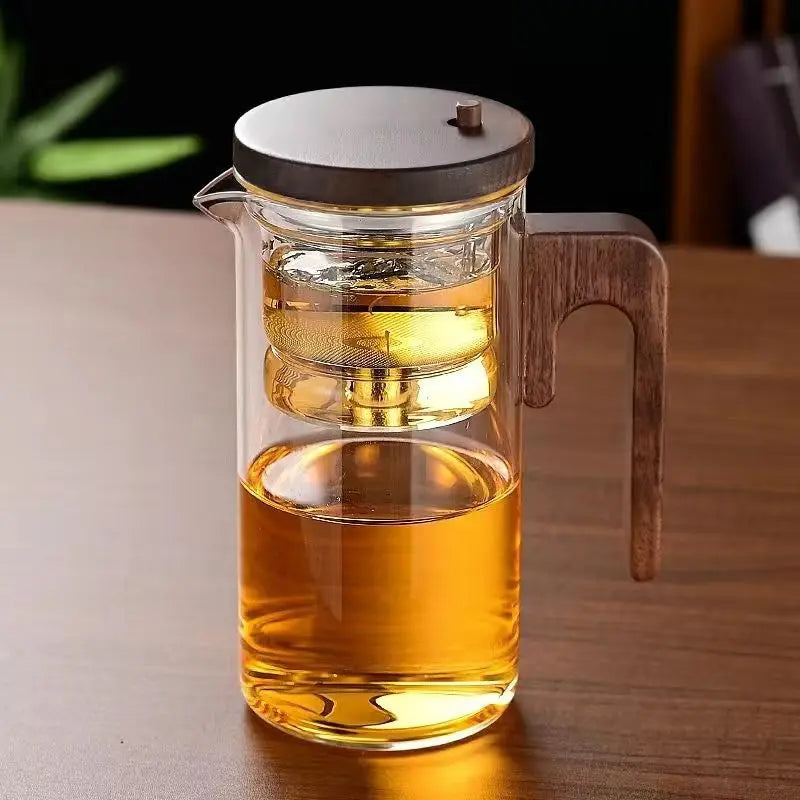 TheeMoment Glazen Theepot met Ingebouwde Theefilter – Losse Thee